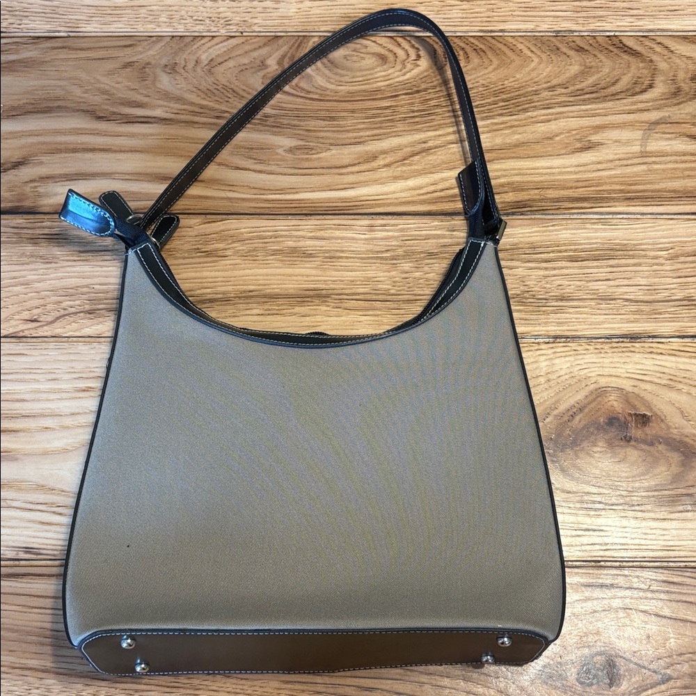 1990’s Vintage Kate Spade Black and Tan Shoulder Bag - Picture 4 of 9